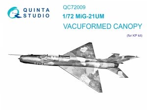Quinta Studio QC72009 MiG-21UM vacuumed clear vacuformed canopy (for KP kit) 1/72