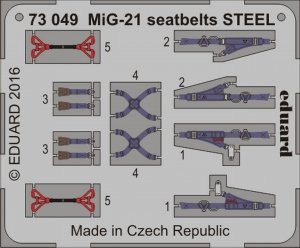 Eduard 73049 MiG-21 seatbelts STEEL 1/72