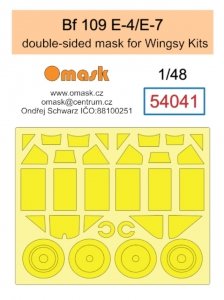Omask 54041 Bf 109 E-4 / E-7 double-sided mask (for Wingsy Kits) 1/48