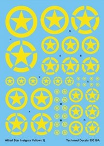 Techmod 35010 - Allied Star Insignia Yellow (1:35)