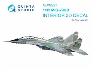 Quinta Studio QD32227 MiG-29UB 3D-Printed & coloured Interior (Trumpeter) 1/32