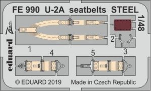 Eduard FE990 U-2A seatbelts STEEL 1/48 AFV CLUB