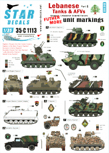 Star Decals 35-C1113 Lebanese Tanks & AFVs 6 1/35