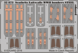 Eduard 32873 Seatbelts Luftwaffe WWII bombers STEEL 1/32 