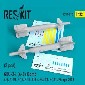 RESKIT RS32-0290 GBU-24 (A-B) BOMBS (2 PCS) 1/32