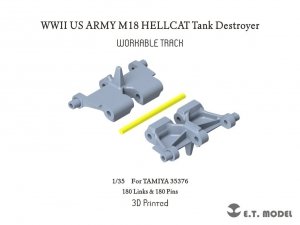 E.T. Model P35-036 WWII US ARMY M18 HELLCAT Tank Destroyer Workable Track ( 3D Printed ) 1/35