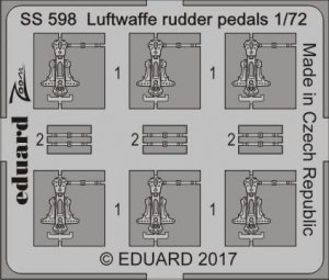 Eduard SS598 Luftwaffe rudder pedals 1/72