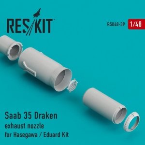 RESKIT RSU48-0039 Saab 35 Draken exhaust nozzle for Hasegawa / Eduard kit 1/48