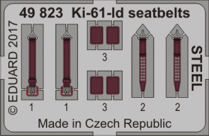 Eduard 49823 Ki-61-Id seatbelts STEEL TAMIYA 1/48