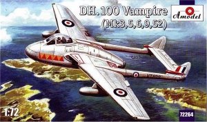 A-Model 72264 de Havilland 100 Vampire (MK.3,5,6,9,52) 1:72