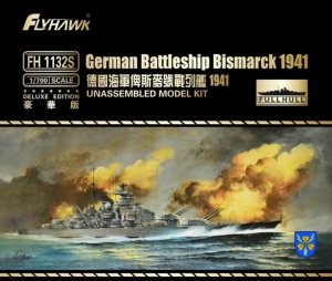 FlyHawk Model FH1132S German Battleship Bismarck 1941 Deluxe Edition 1/700
