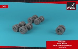 Armory Models AW72419 AVRO Vulcan wheels w/ weighted tires 1/72