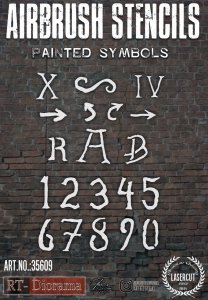 RT-Diorama 35609 Airbrush Stencil: Painted Symbols 1/35