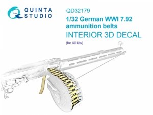 Quinta Studio QD32179 German WWI 7.92 ammunition belts (All kits) 1/32