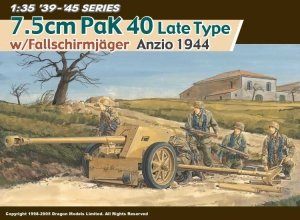 Dragon 6250 7,5cm Pak40 Late Type w/FJ (1:35)