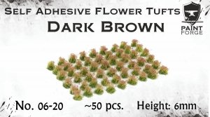 Paint Forge PFFL2606 Dark Brown Flowers 6mm