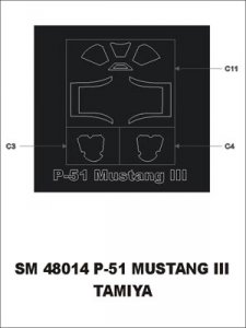 Montex SM48014 P-51 Mustang III TAMIYA