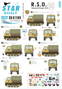 Star Decals 35-C1145 R.S.O. / 01 - Raupenschlepper Ost. 1/35
