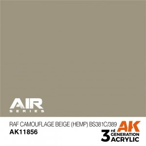 AK Interactive AK11856 RAF CAMOUFLAGE BEIGE (HEMP) BS381C/389 – AIR 17 ml