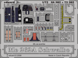 Eduard SS302 Me 262A Schwalbe 1/72 ACADEMY MINICRAFT