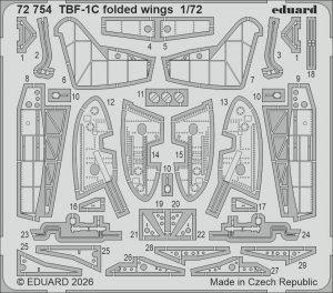 Eduard 72754 Grumman TBF-1 C - Folded Wings (for Hobby Boss Kits) 1/72