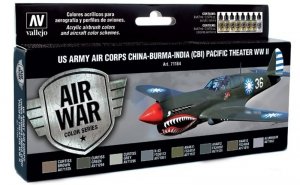 Vallejo 71184 Zestaw Model Air 8 farb- US Army Air Corps Colors (CBI) Pacific Theater WWII