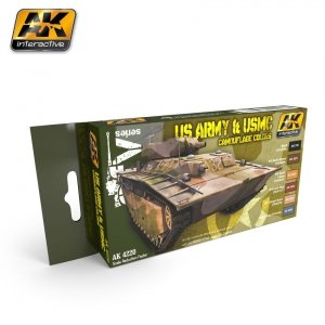 AK Interactive AK4220 US ARMY & USMC CAMOUFLAGE COLORS