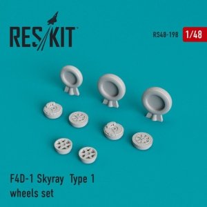 RESKIT RS48-0198 F4D-1 Skyray  Type 1 wheels set 1/48