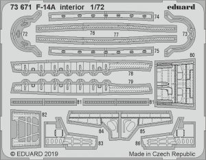 Eduard 73671 F-14A interior 1/72 HOBBY BOSS