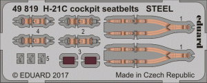 Eduard 49819 H-21C cockpit seatbelts STEEL ITALERI 1/48