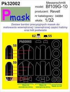 P-Mask PK32002 MESSERSCHMITT BF109G-10 (REVELL) (1:32)