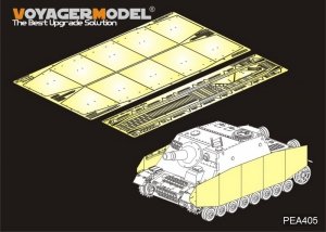 Voyager Model PEA405 WWII German Sturmpanzer IV Brummbar Late Version Side Skirts For TAMIYA 35353 1/35