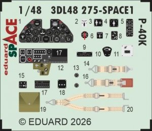 Eduard 3DL48275 P-40K SPACE EDUARD 1/48