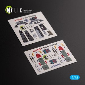 KELIK K72130 F-101 Voodoo - interior 3D decals for Revell kit 1/72