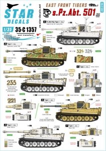 Star Decals 35-C1357 East Front Tigers s.Pz.Abt. 501 1943-44 1/35