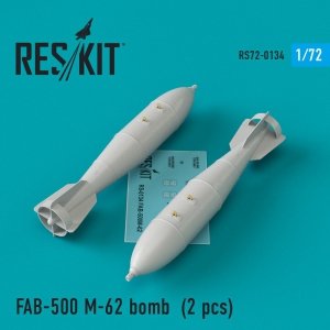RESKIT RS72-0134 FAB-500 M-62 BOMBS (2 PCS) 1/72