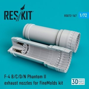 RESKIT RSU72-0167 F-4 (B,C,D,N) PHANTOM II EXHAUST NOZZLES FOR FINEMOLDS KIT 1/72