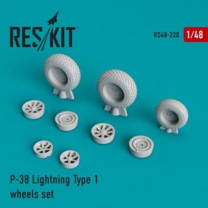 RESKIT RS48-0220 P-38 Lightning Type 1 wheels set 1/48