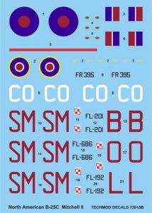 Techmod 72015 - North American B-25C Mitchell II (1:72)