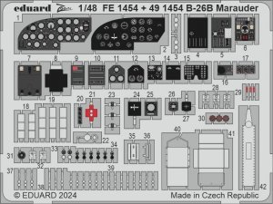 Eduard 491454 B-26B Marauder cockpit & nose interior ICM 1/48