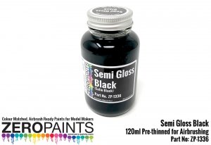Zero Paints ZP-1336 Semi-Gloss Black Paint 100ml