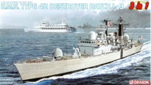 Dragon 7152 H.M.S. Type 42 Destroyer Batch 1-3 3 in 1 1/700