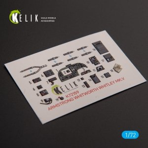 KELIK K72159 ARMSTRONG WHITWORTH WHITLEY MK.V - interior 3D decals for Airfix kit 1/72
