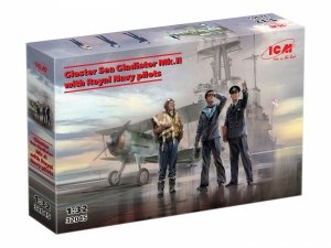 ICM 32045 Gloster Sea Gladiator Mk.II With Royal Navy pilots 1/32