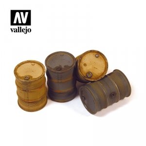 Vallejo SC202 Diorama Accessories German Fuel Drums (Niemieckie beczki na paliwo) #2 1/35
