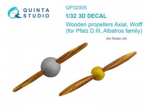 Quinta Studio QP32005 Wooden propellers Axial Wolff (Roden) 1/32