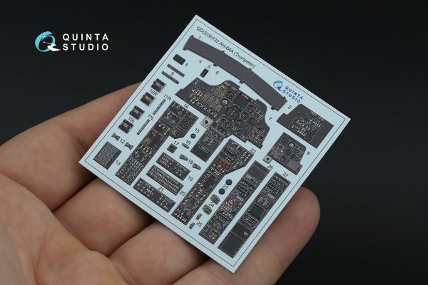 Quinta Studio QD35132 AH-64A 3D-Printed coloured Interior on decal paper (Trumpeter) 1/35