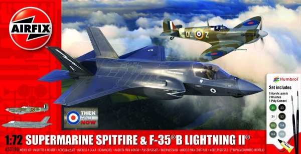 Airfix 50190 Starter Set - Then and Now Spitfire Mk.Vc &amp; F-35B Lightning II 1/72