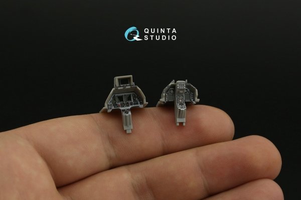 Quinta Studio QDS-48408 F-16D block 50 3D-Printed &amp; coloured Interior on decal paper (Kinetic 2022 tool) (small) 1/48