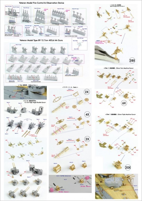 Pontos 35020F1 IJN Kongo 1944 Detail Up Set 1/350